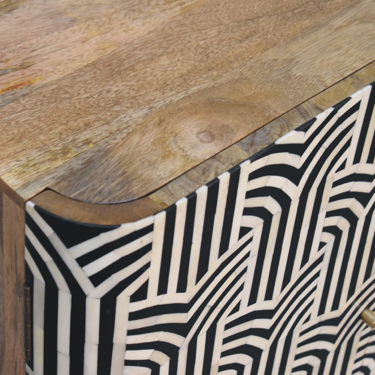 Marfa Oak Bone Inlay 2 Door Storage Cabinet