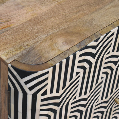 Marfa Oak Bone Inlay 2 Door Storage Cabinet