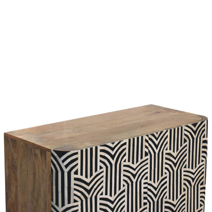 Marfa Oak Bone Inlay 2 Door Storage Cabinet
