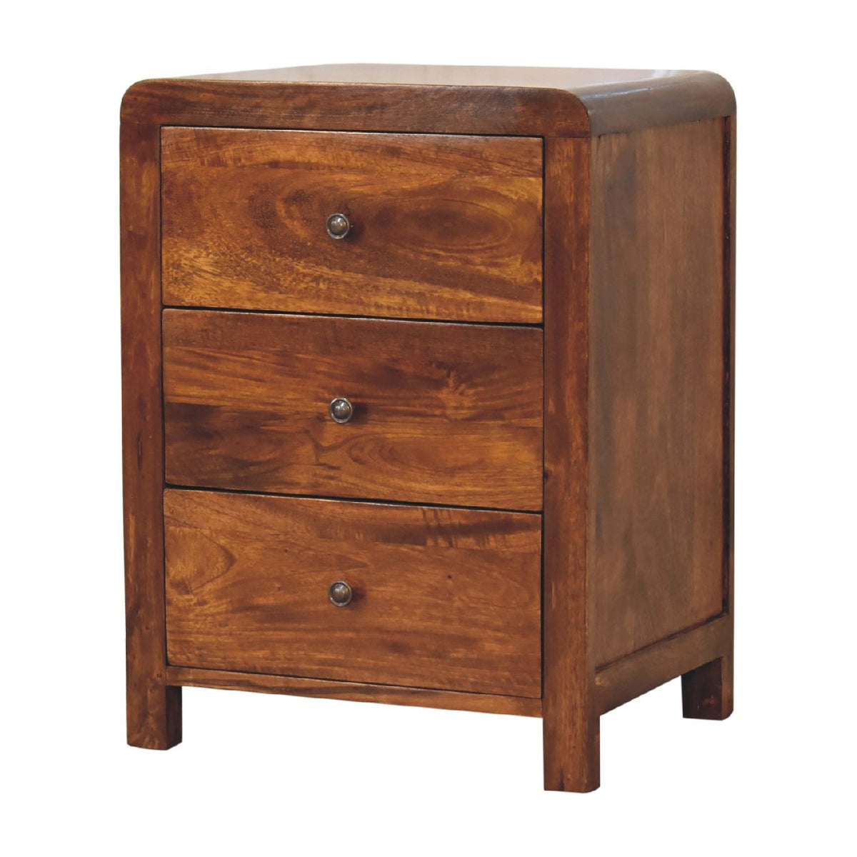Chestnut Ridge 3 Drawer Timber Nightstand