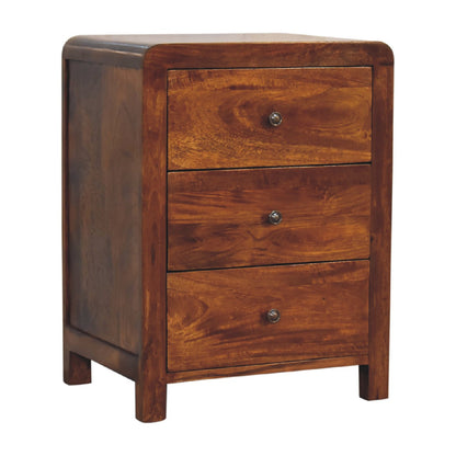 Chestnut Ridge 3 Drawer Timber Nightstand