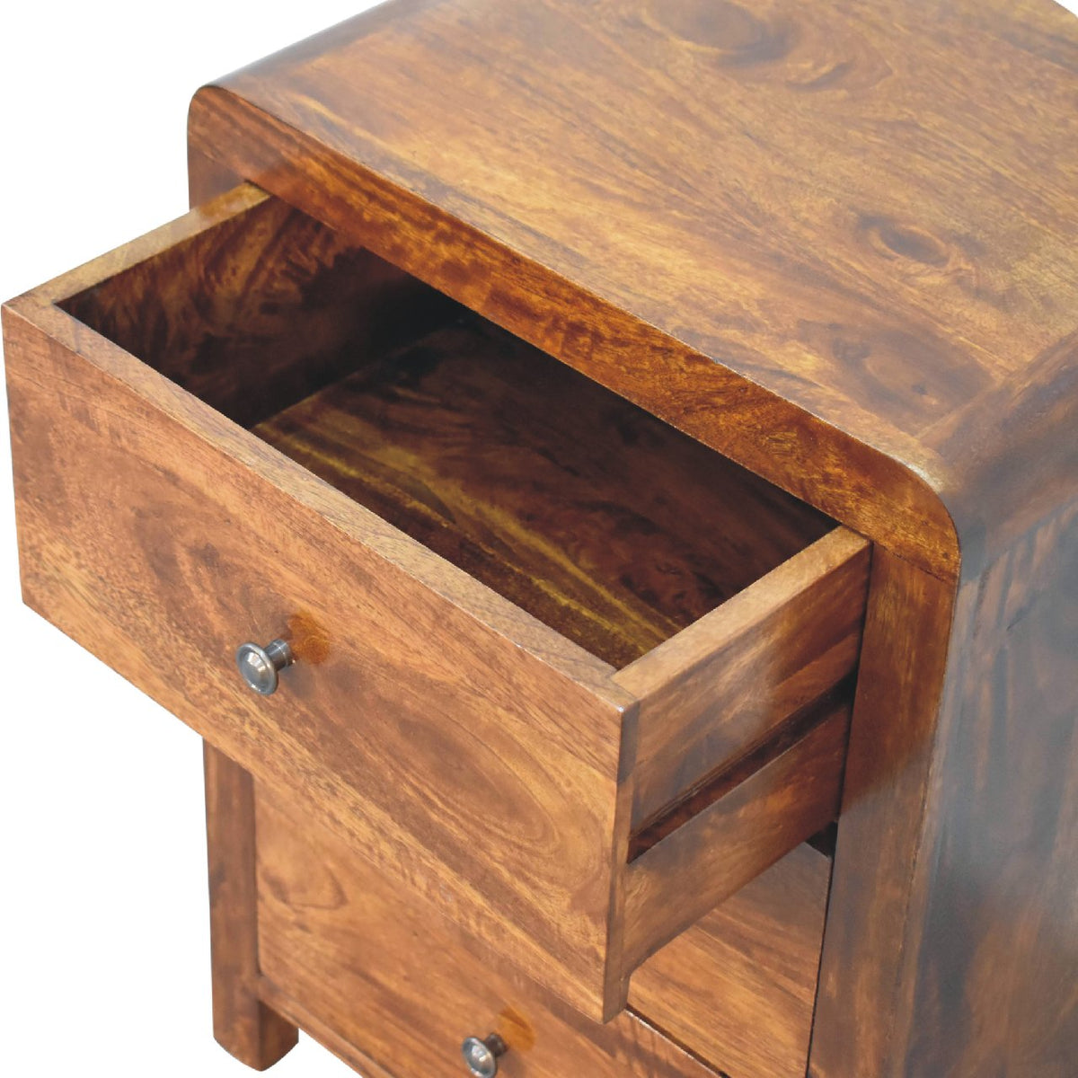 Chestnut Ridge 3 Drawer Timber Nightstand