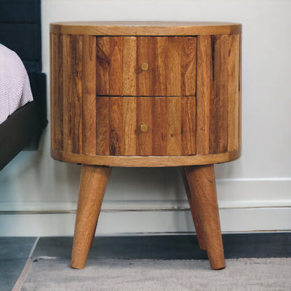 Portland Solid Wood 2 Drawer Nightstand