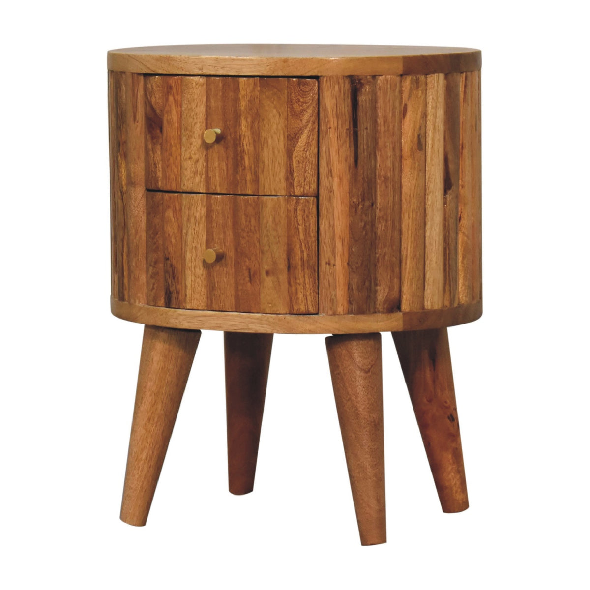 Portland Solid Wood 2 Drawer Nightstand