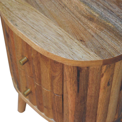 Portland Solid Wood 2 Drawer Nightstand