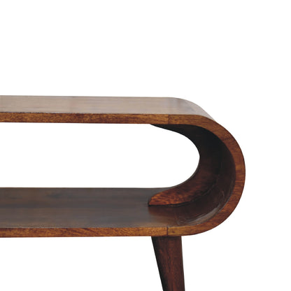 Lennox Large Chestnut Open Shelf Wood Coffee Table