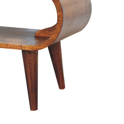 Lennox Large Chestnut Open Shelf Wood Coffee Table