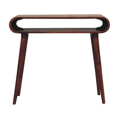 Lennox Chestnut Open Shelf Console Table