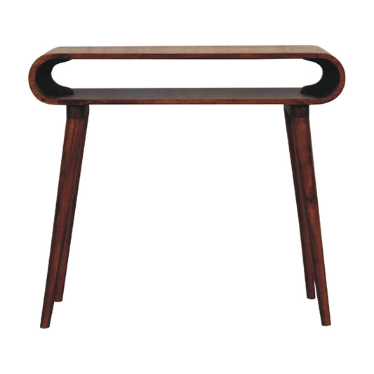 Lennox Chestnut Open Shelf Console Table