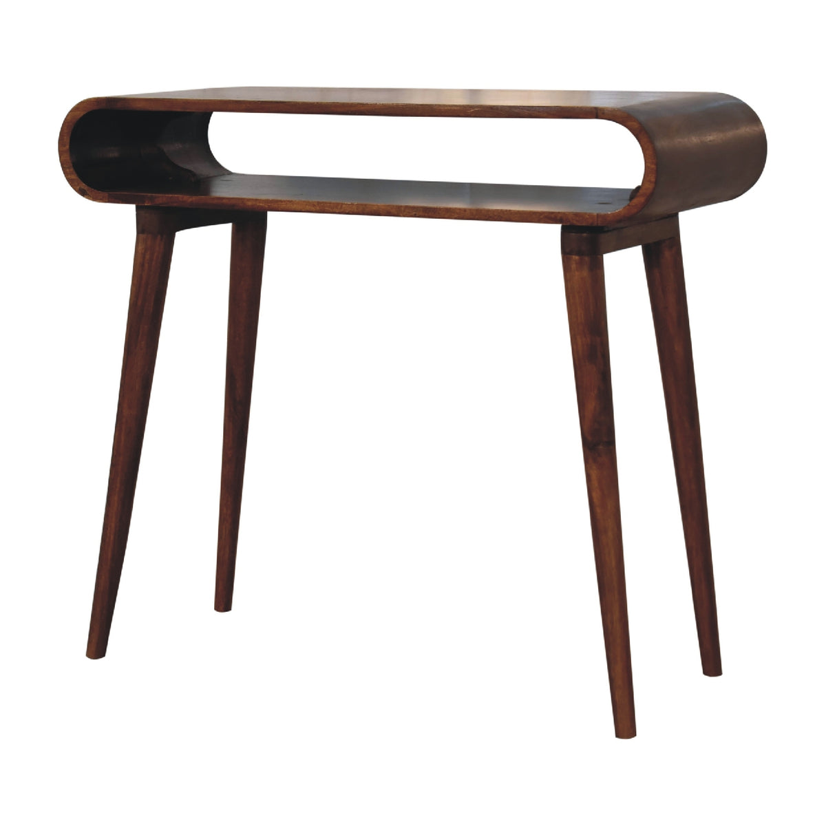 Lennox Chestnut Open Shelf Console Table