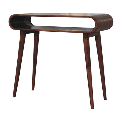 Lennox Chestnut Open Shelf Console Table