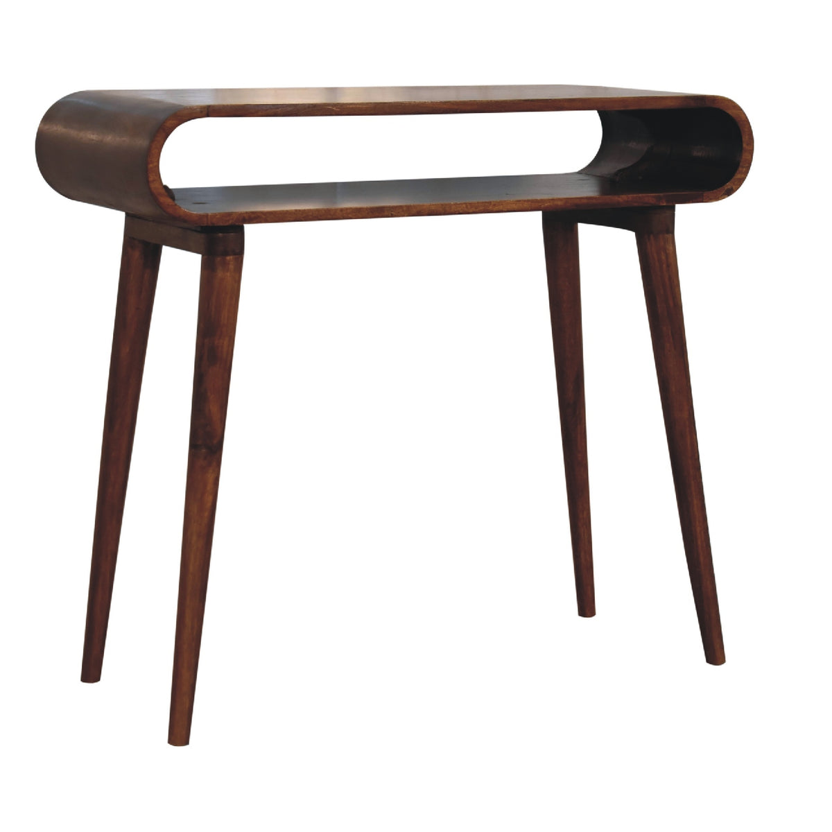 Lennox Chestnut Open Shelf Console Table
