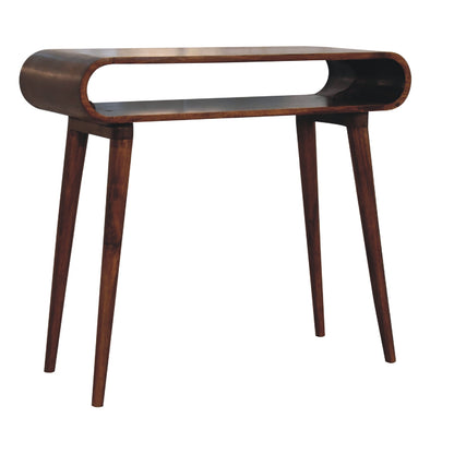 Lennox Chestnut Open Shelf Console Table