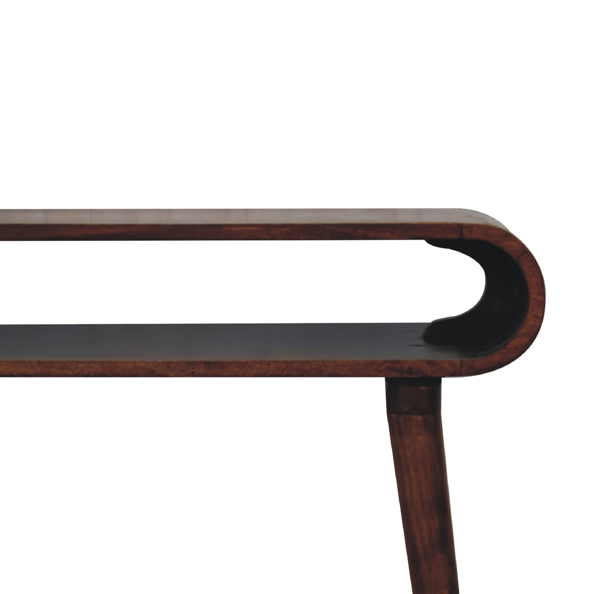Lennox Chestnut Open Shelf Console Table