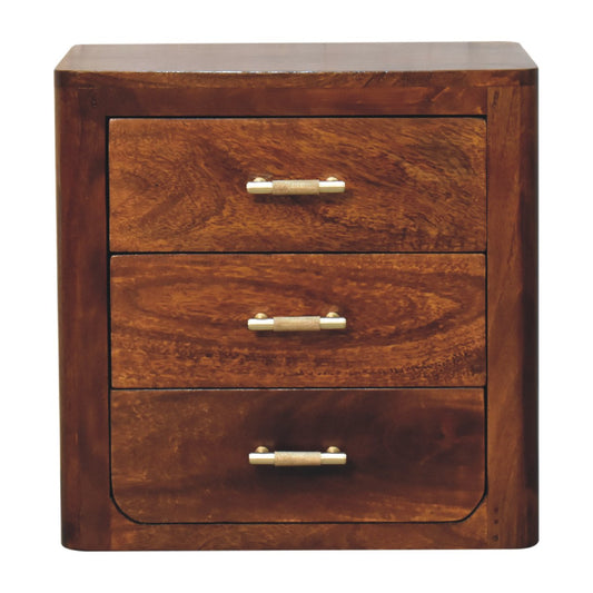 Madison Chestnut 3-Drawer Nightstand