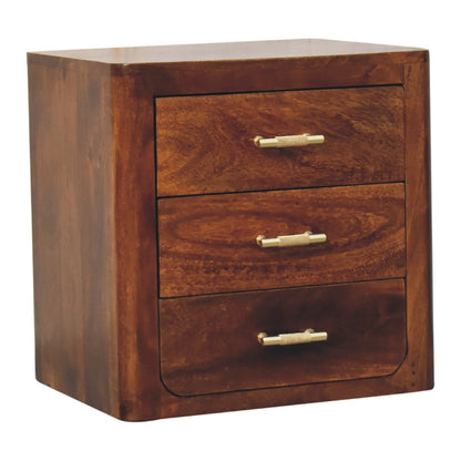Madison Chestnut 3-Drawer Nightstand