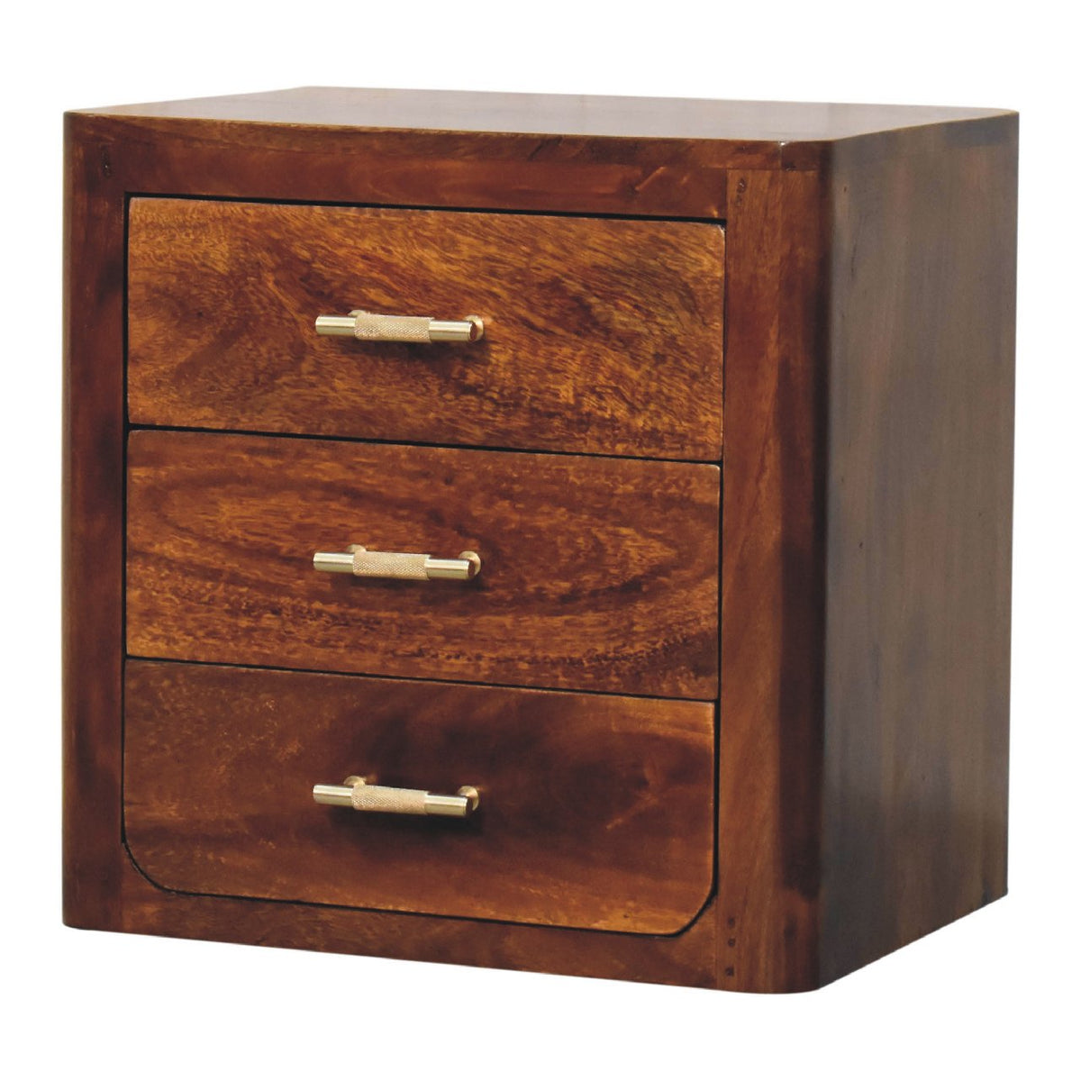 Madison Chestnut 3-Drawer Nightstand