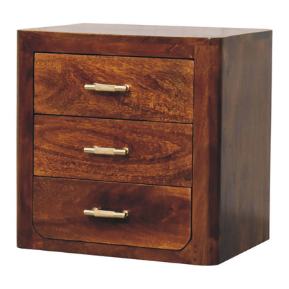 Madison Chestnut 3-Drawer Nightstand