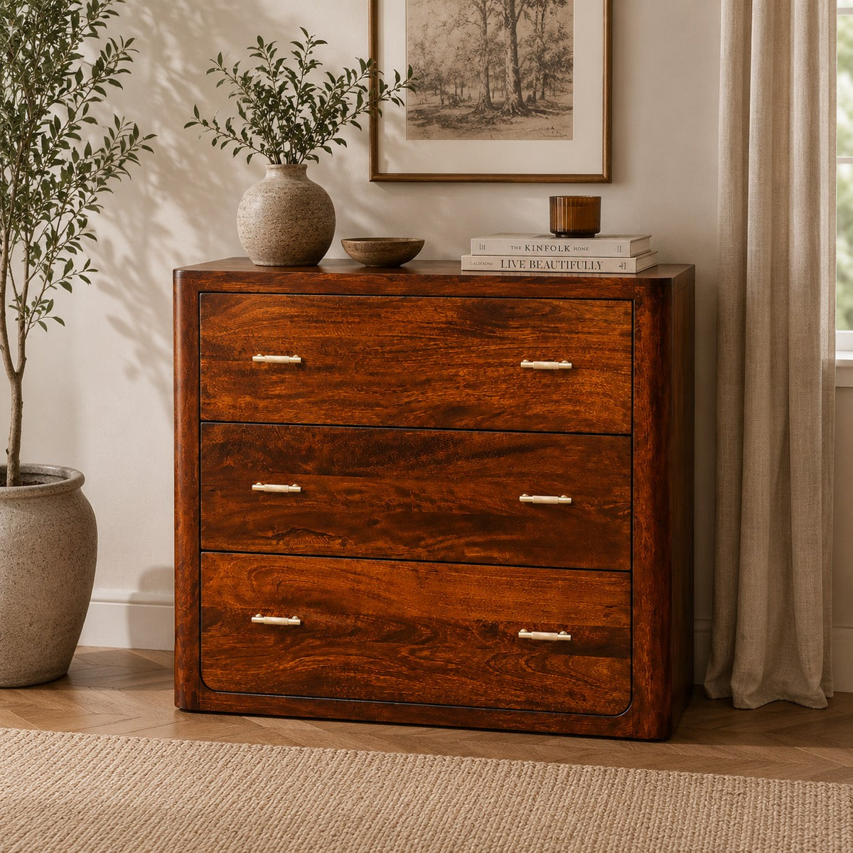 Madison Chestnut 3-Drawer Dresser