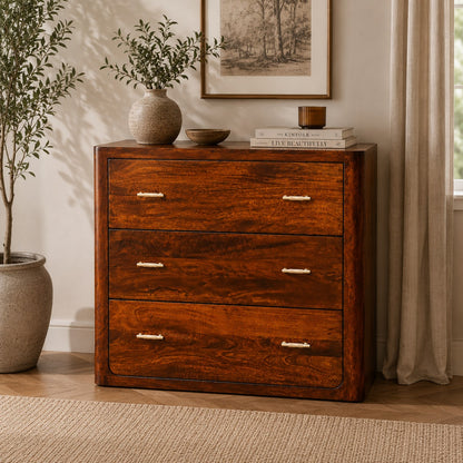 Madison Chestnut 3-Drawer Dresser