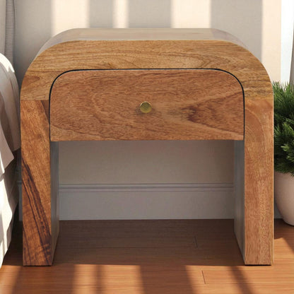 Berkshire Curved Solid Wood Nightstand