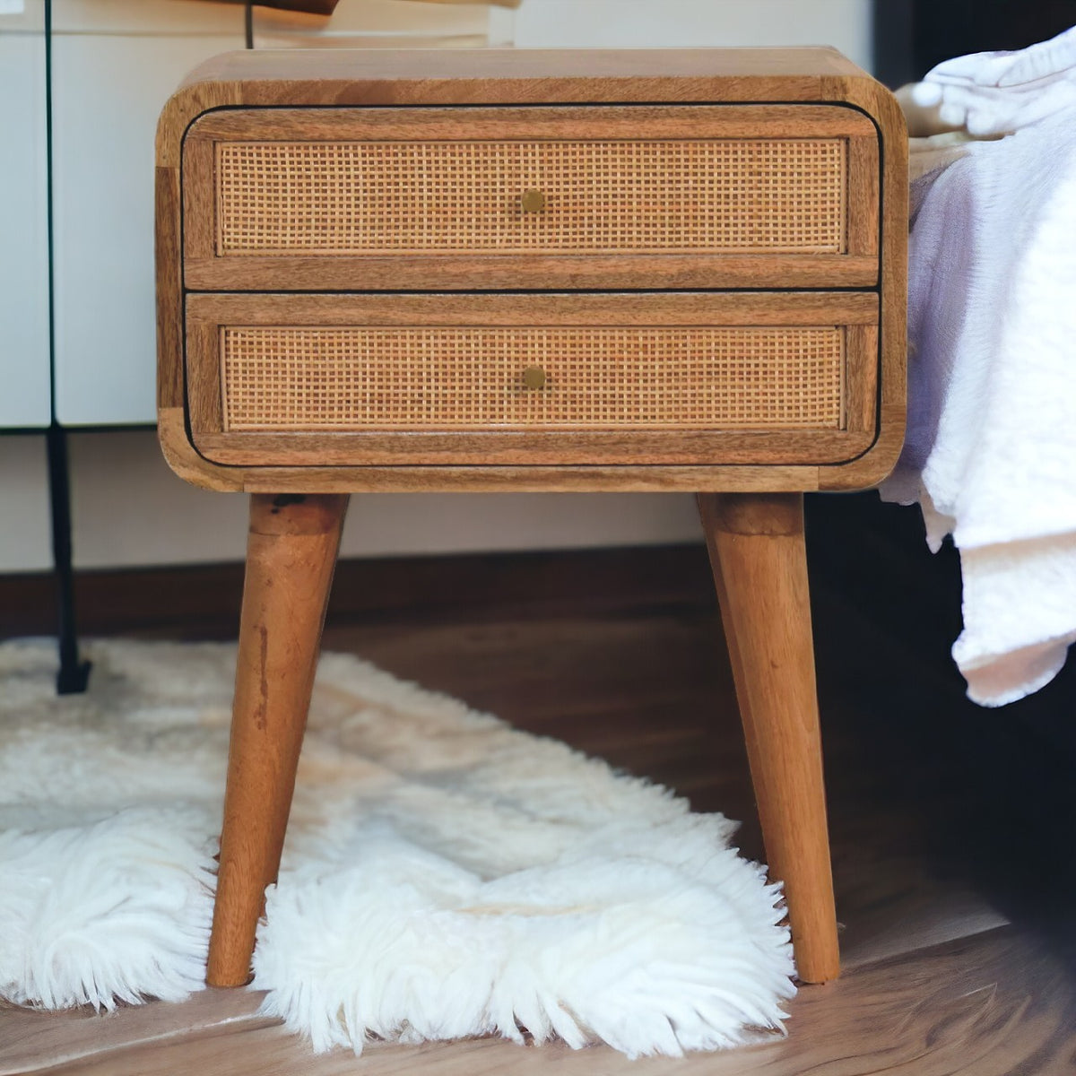Malibu Rattan Close Knit Nightstand