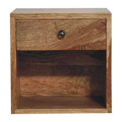 Small 1 Drawer Oakish Floating Nightstand