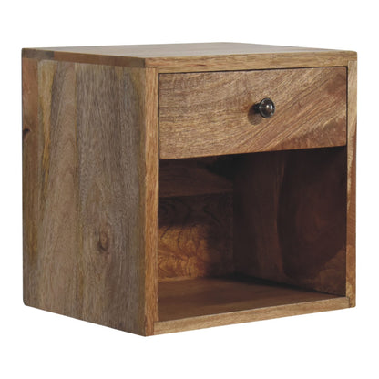 Small 1 Drawer Oakish Floating Nightstand