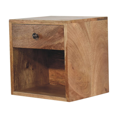 Small 1 Drawer Oakish Floating Nightstand