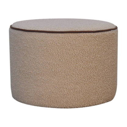 Bouclé Montauk Large Round Ottoman