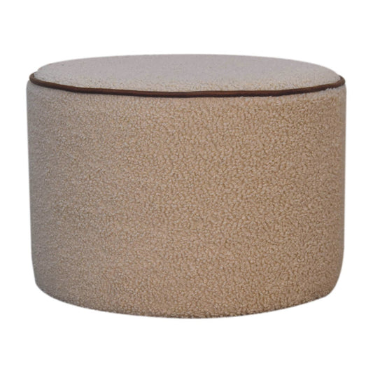 Bouclé Montauk Large Round Ottoman
