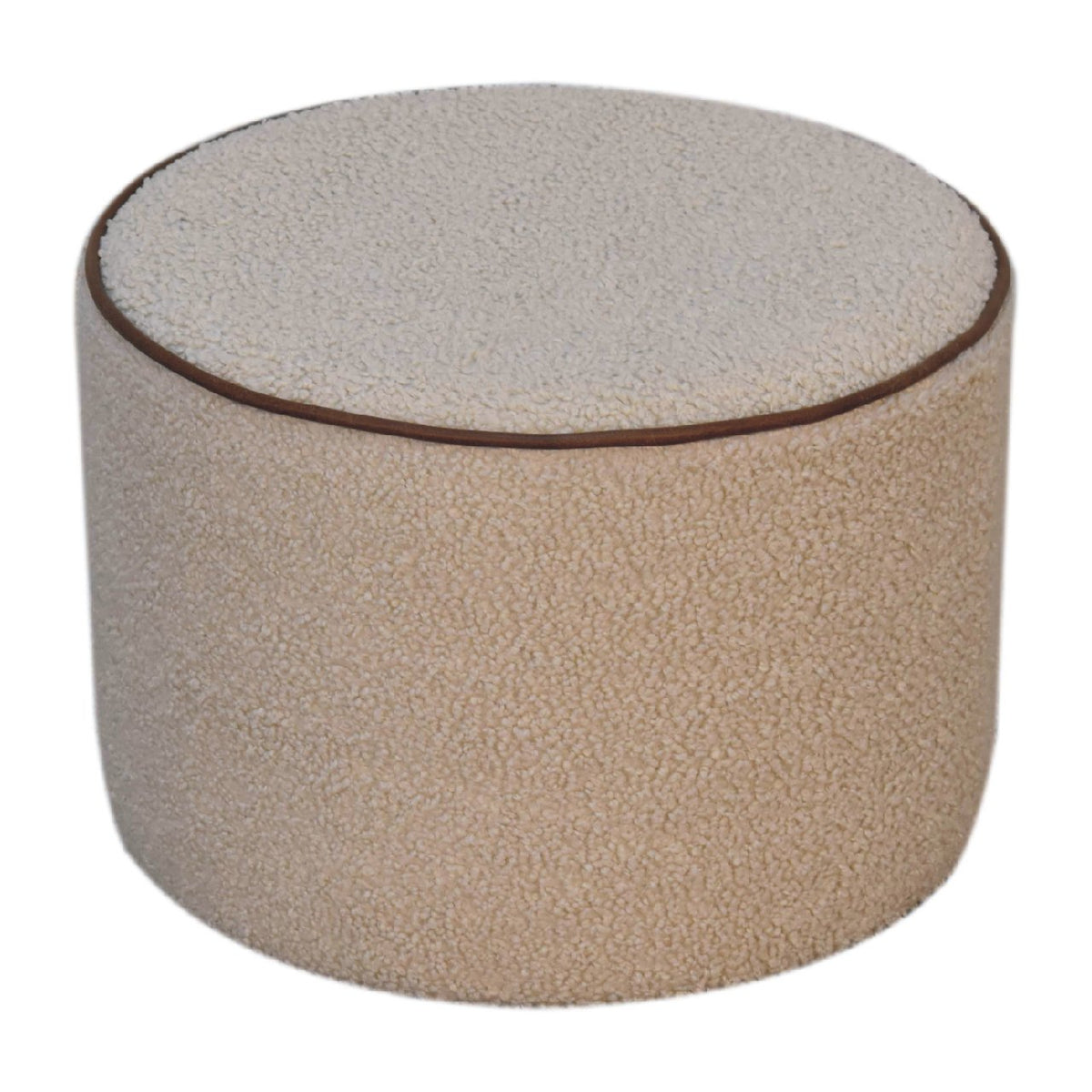 Bouclé Montauk Large Round Ottoman