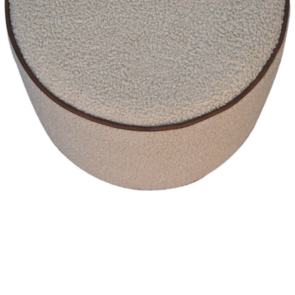 Bouclé Montauk Large Round Ottoman
