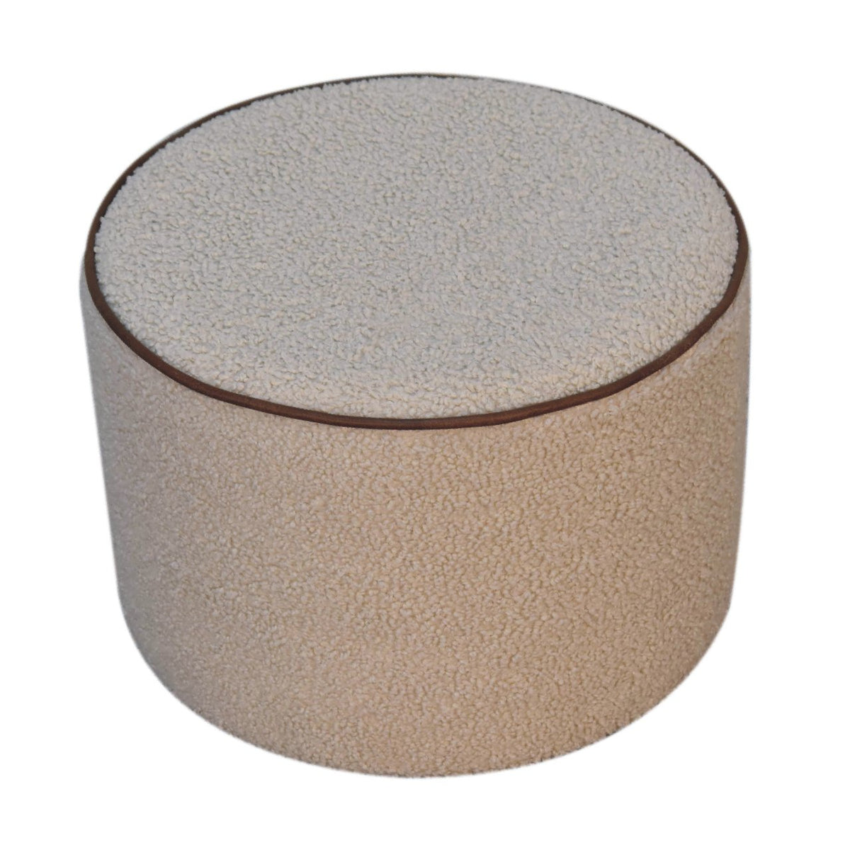 Bouclé Montauk Large Round Ottoman