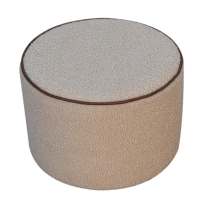 Bouclé Montauk Large Round Ottoman