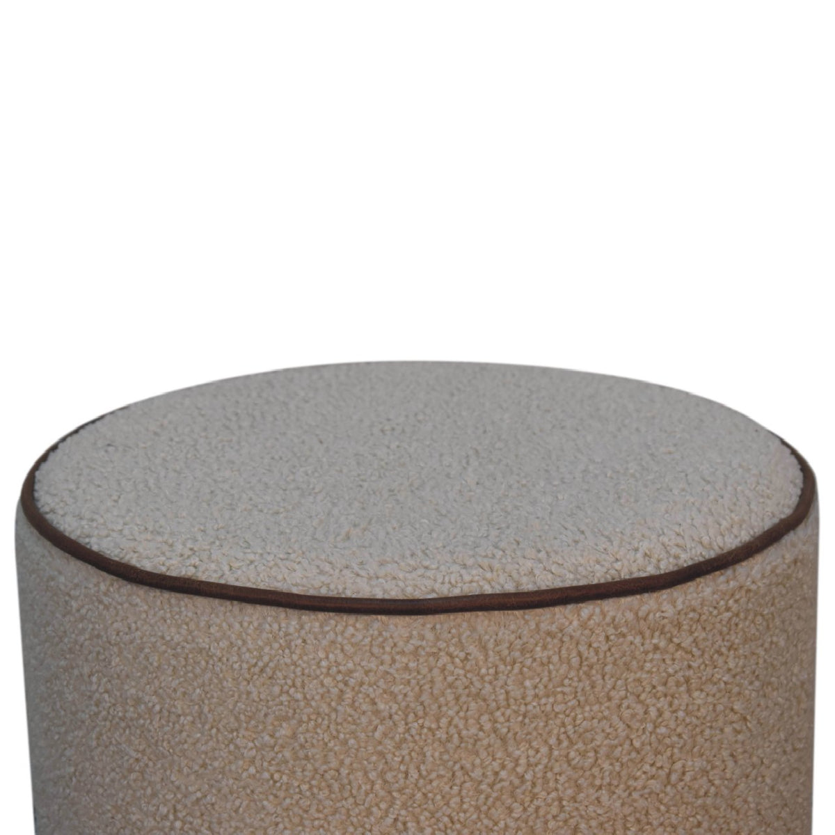 Bouclé Montauk Large Round Ottoman