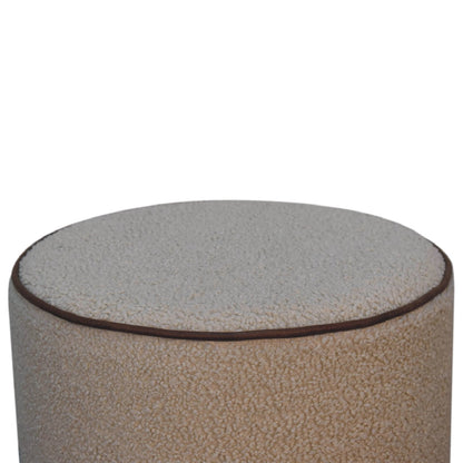 Bouclé Montauk Large Round Ottoman