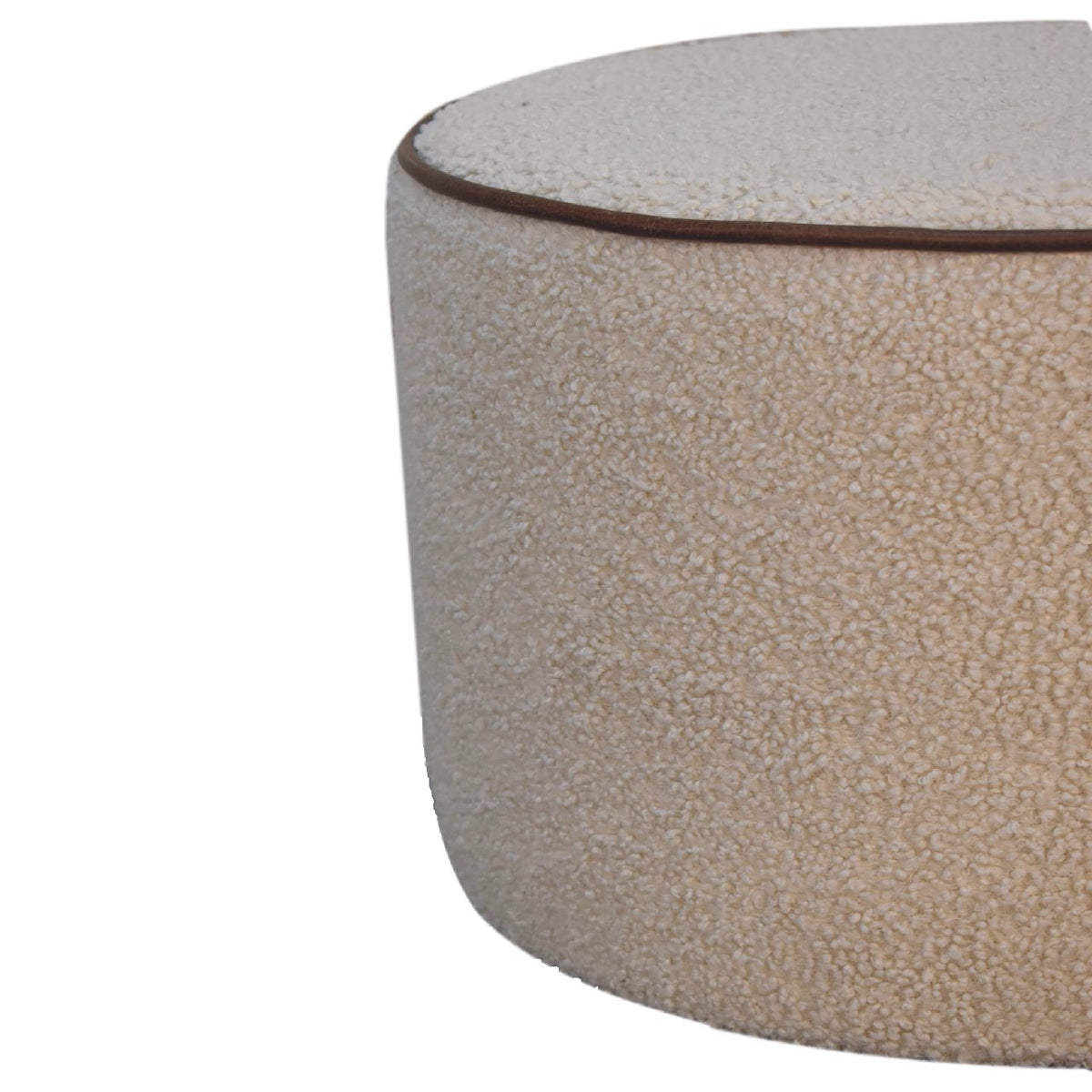 Bouclé Montauk Large Round Ottoman