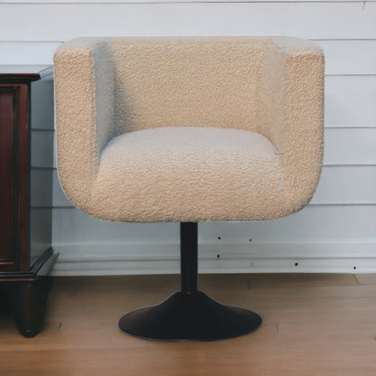 Bouclé Montauk 360-Degree Swivel Accent Chair