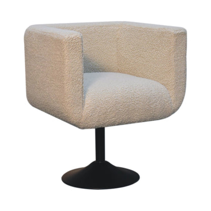 Bouclé Montauk 360-Degree Swivel Accent Chair