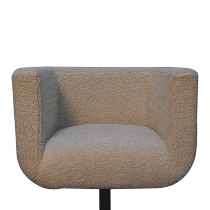 Bouclé Montauk 360-Degree Swivel Accent Chair