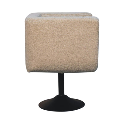 Bouclé Montauk 360-Degree Swivel Accent Chair