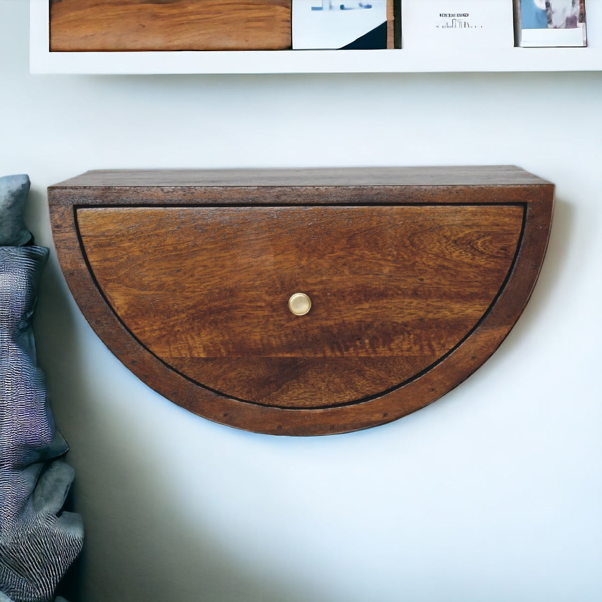 Chestnut Ridge Crescent Floating Nightstand