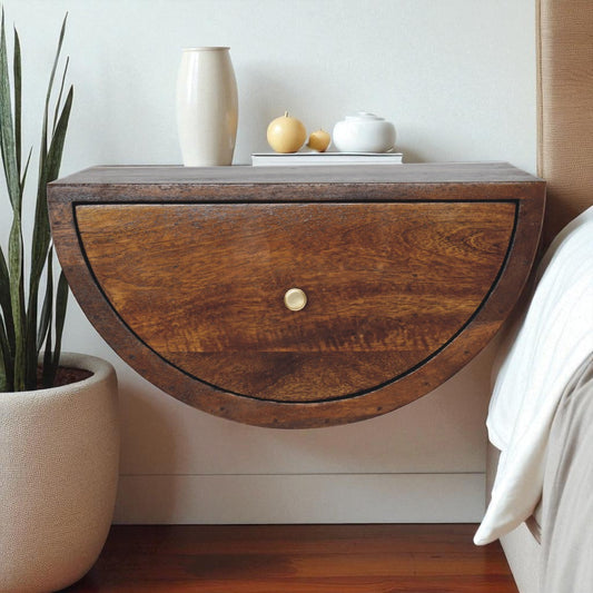 Chestnut Ridge Crescent Floating Nightstand