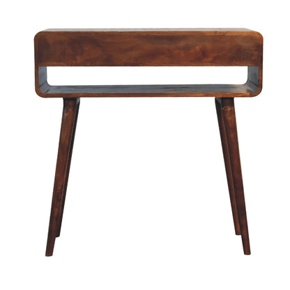 Nashville Chestnut Curved Console Table