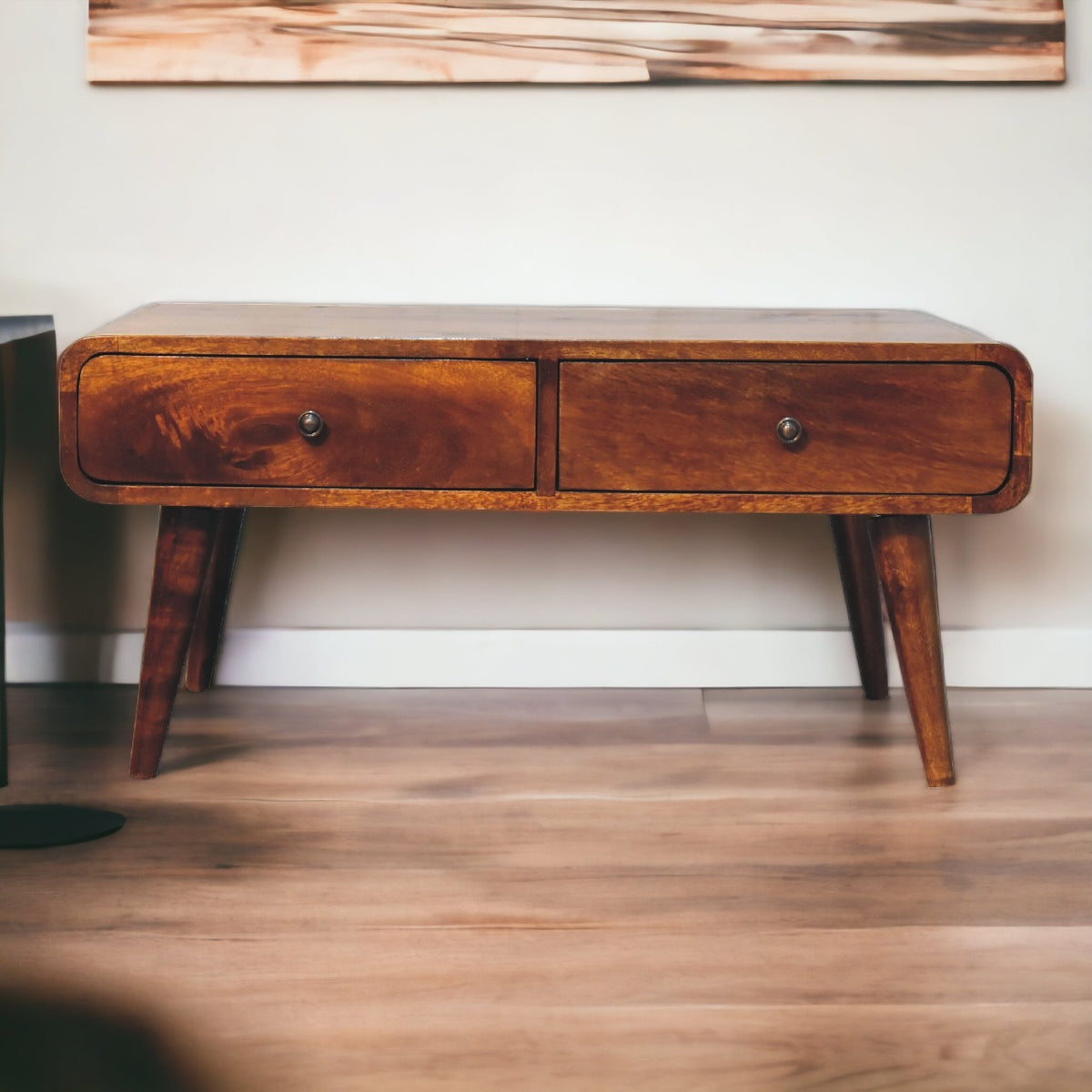 Nashville Chestnut Curved Coffee Table
