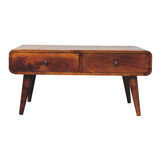 Nashville Chestnut Curved Coffee Table