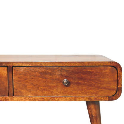 Nashville Chestnut Curved Coffee Table