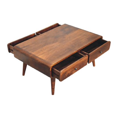 Nashville Chestnut Curved Coffee Table