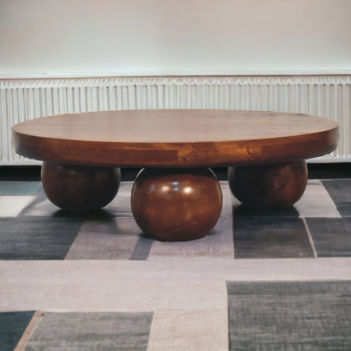 Orbison Chestnut Round Ball Coffee Table